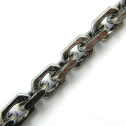 Z39OX. Oxidized Sterling Silver Thick Box Chain